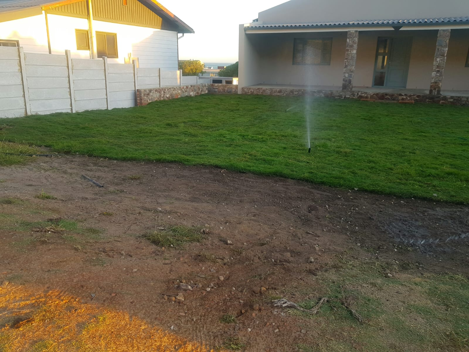 Ground levelling and lawn preparation